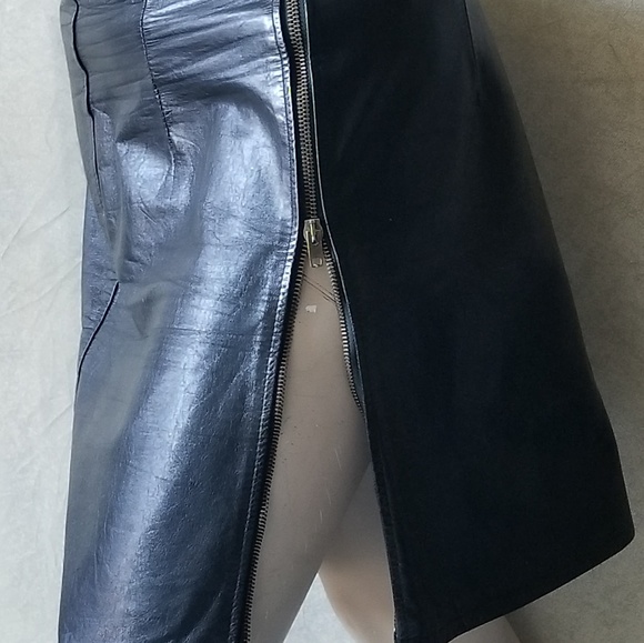 Leather skirt high waist 1980 St Marks place nyc